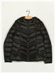 Metallic thread down puffer jacket black (M-XXL)