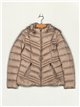 Metallic thread down puffer jacket beige (M-XXL)