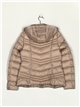 Metallic thread down puffer jacket beige (M-XXL)