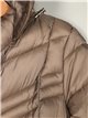 Chaqueta metalizada capucha beige (M-XXL)