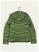 Metallic thread down puffer jacket fruit-green (M-XXL)