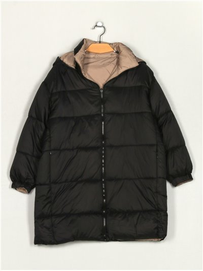 Reversible anorak with hood black (M-XXL)