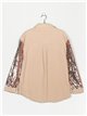 Sequinned denim overshirt camel (S-M-L-XL)