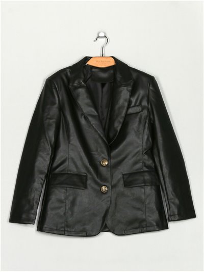 Blazer efecto piel black (M-XXL)