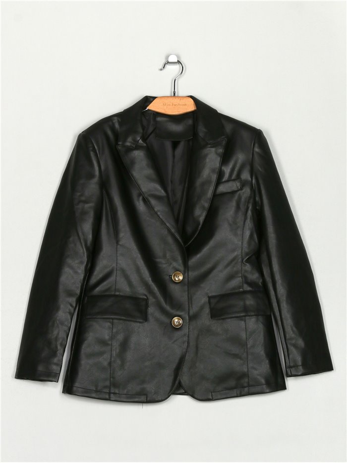 Blazer efecto piel black (M-XXL)