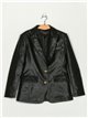 Faux leather blazer black (M-XXL)