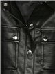 Faux leather overshirt black (M-XXL)