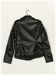 Chaqueta biker efecto piel black (S-XL)