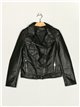 Faux leather biker jacket black (S-XL)