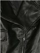 Faux leather biker jacket black (S-XL)