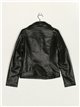 Chaqueta biker efecto piel black (S-XL)