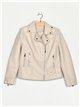 Chaqueta biker polipiel apricot (40-48)