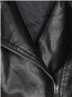 Faux leather biker jacket black (40-48)