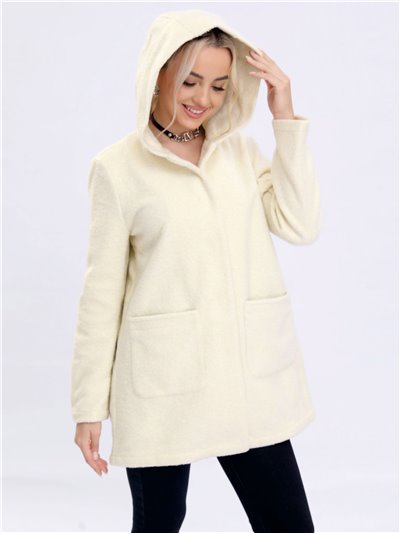 Marbled coat with hood beige (M-L-XL-XXL)