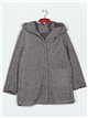 Abrigo jaspeado capucha gray (M-L-XL-XXL)