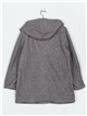 Abrigo jaspeado capucha gray (M-L-XL-XXL)