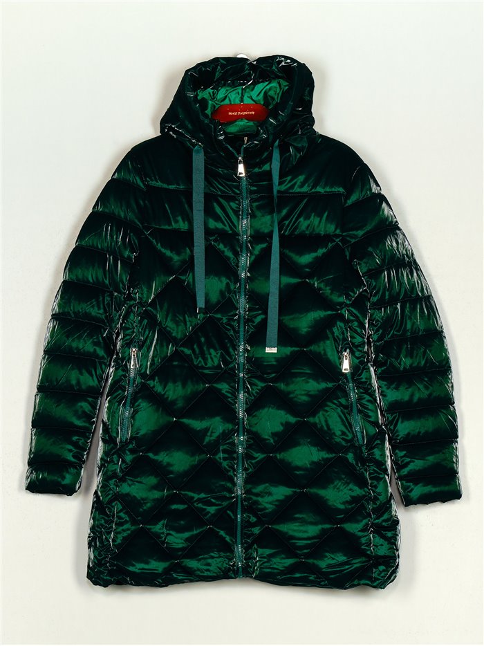 Patent finish anorak with hood green (M-L-XL-XXL)