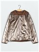 Anorak amplio reversible metalizado champagne (M-L-XL-XXL)