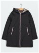 Oversized reversible anorak with hood black (M-L-XL-XXL)