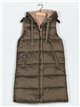 Reversible maxi quilted waistcoat green (M-L-XL-XXL)