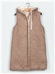 Reversible maxi quilted waistcoat stone-rice (M-L-XL-XXL)