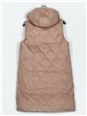 Reversible maxi quilted waistcoat stone-rice (M-L-XL-XXL)