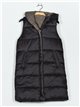 Reversible maxi quilted waistcoat black (M-L-XL-XXL)