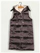 Reversible maxi quilted waistcoat purple (M-L-XL-XXL)