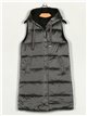 Reversible maxi quilted waistcoat gray (M-L-XL-XXL)