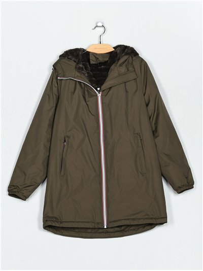 Reversible parka water repellent green (M-L-XL-XXL)