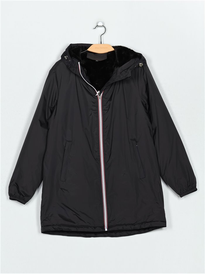 Reversible parka water repellent black (M-L-XL-XXL)