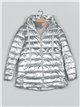 Patent finish anorak with hood silvery (M-L-XL-XXL)