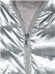 Patent finish anorak with hood silvery (M-L-XL-XXL)