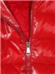 Patent finish anorak with hood red (M-L-XL-XXL)