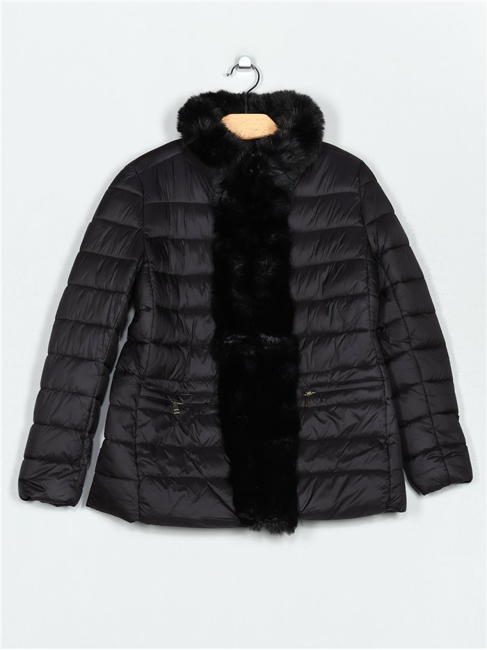 Faux fur anorak black (M-L-XL-XXL)