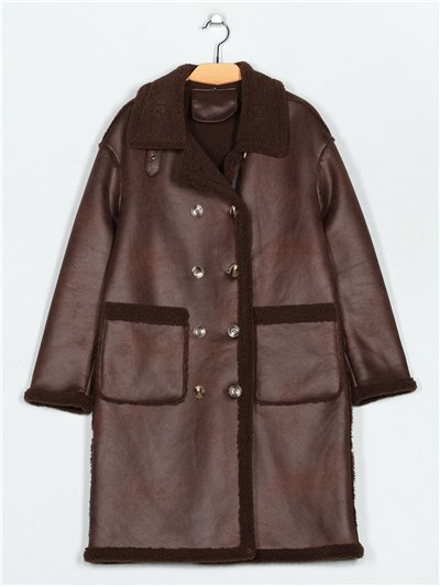 Sherpa lined coat coffee (S-M-L-XL)