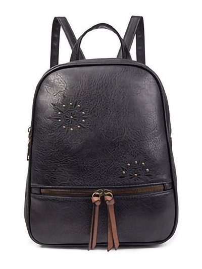 Embroidered backpack black