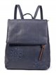 Embroidered backpack with flap blue