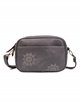 Embroidered crossbody bag grey