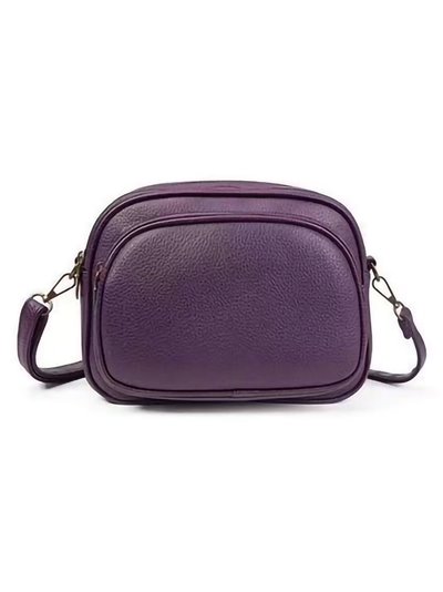 Crossbody bag with zip purple