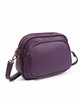 Crossbody bag with zip purple