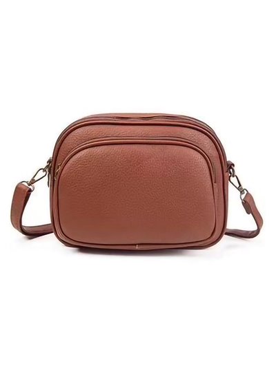 Crossbody bag with zip brown