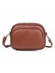 Crossbody bag with zip brown