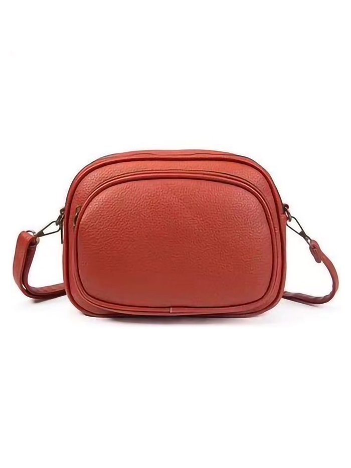 Crossbody bag with zip orange