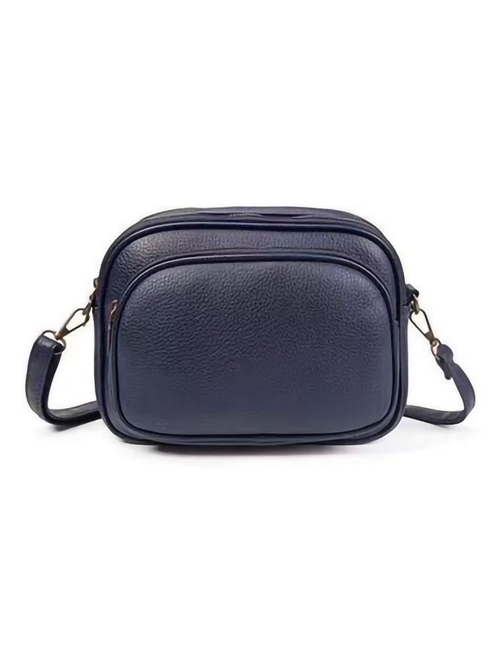 Crossbody bag with zip blue