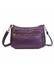 Crossbody bag with zip purple