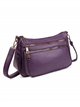 Crossbody bag with zip purple