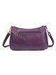 Crossbody bag with zip purple