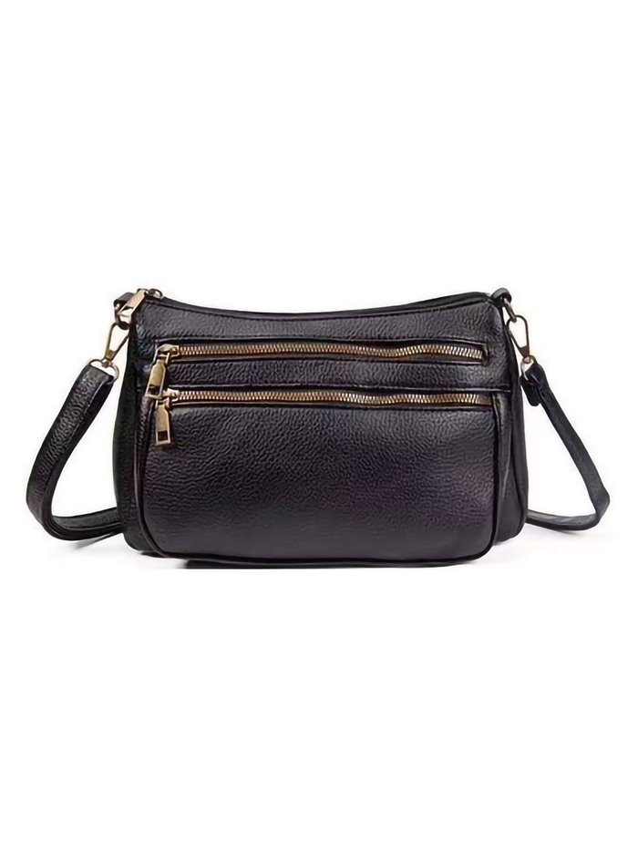 Crossbody bag with zip black