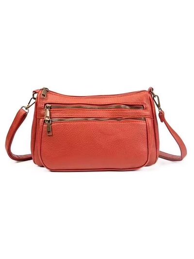 Crossbody bag with zip orange